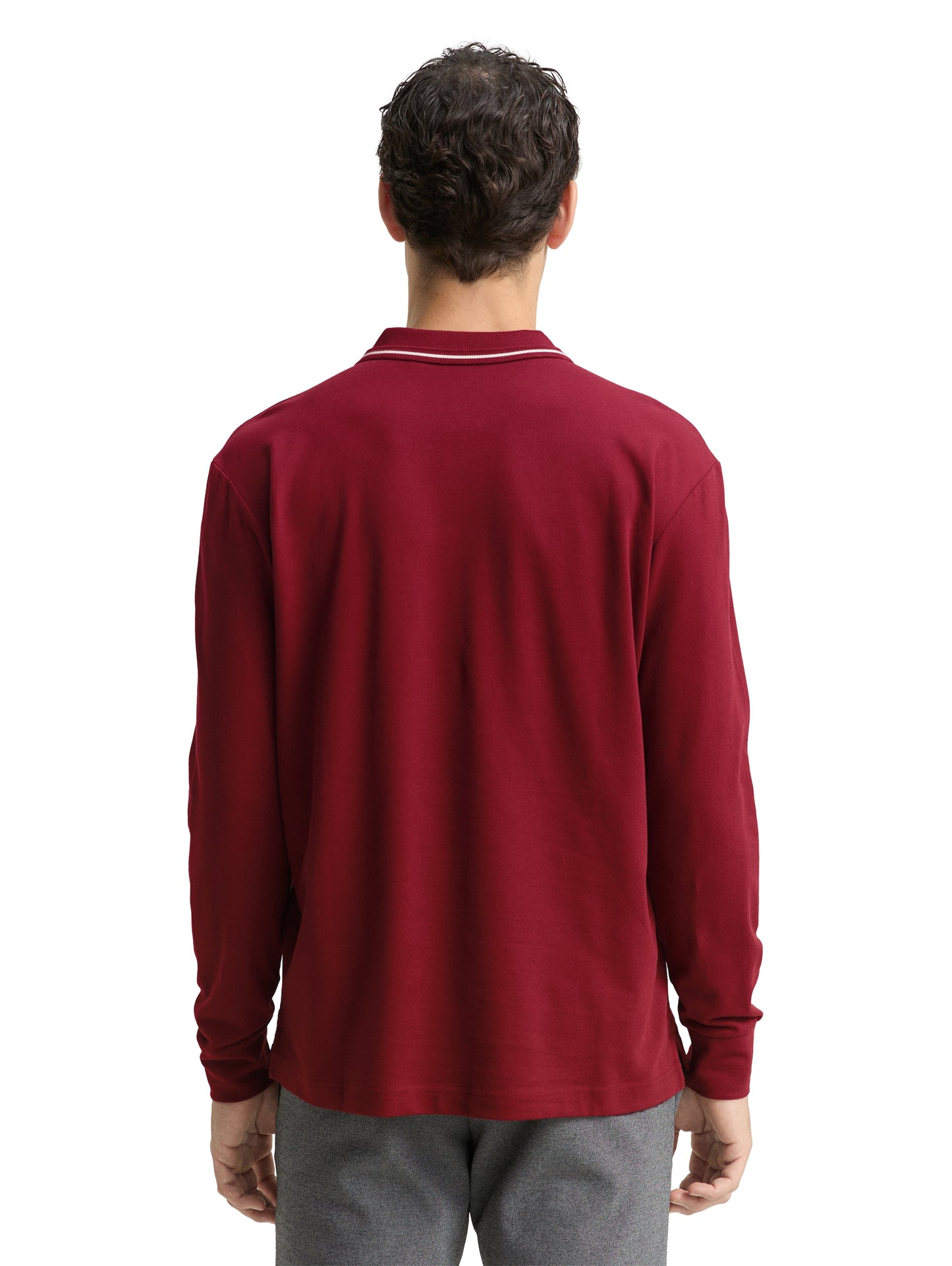 detailed longsleeve polo - 1048618