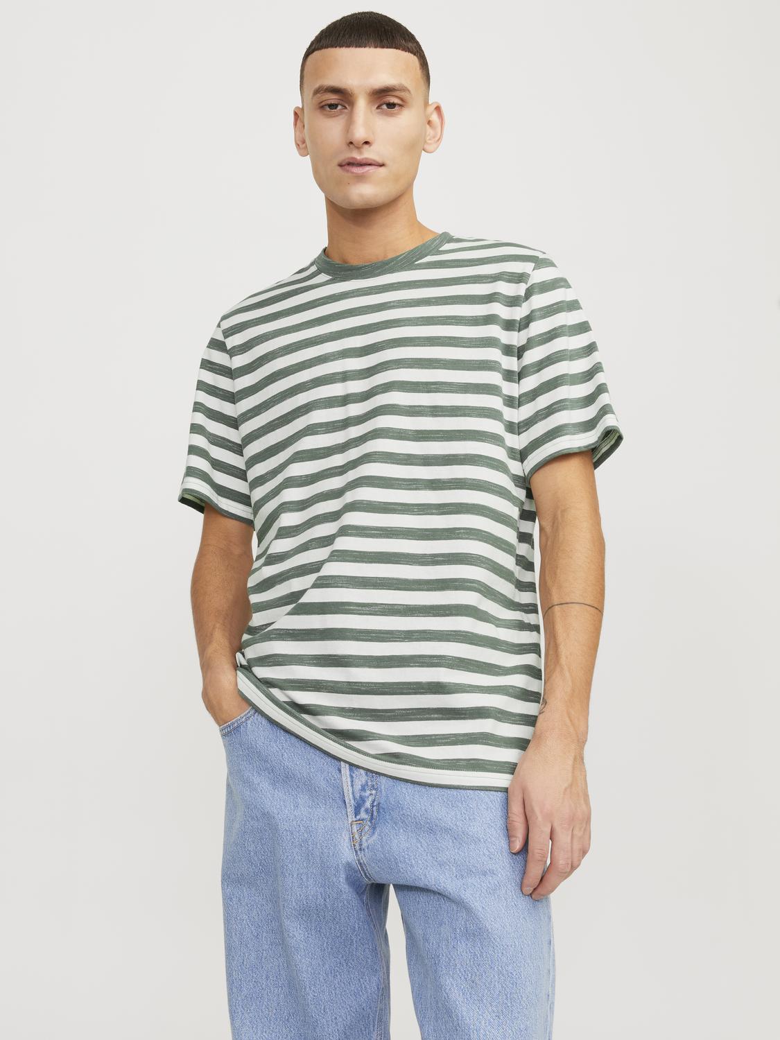 JORTAMPA STRIPE TEE SS CREW NECK - 12252176