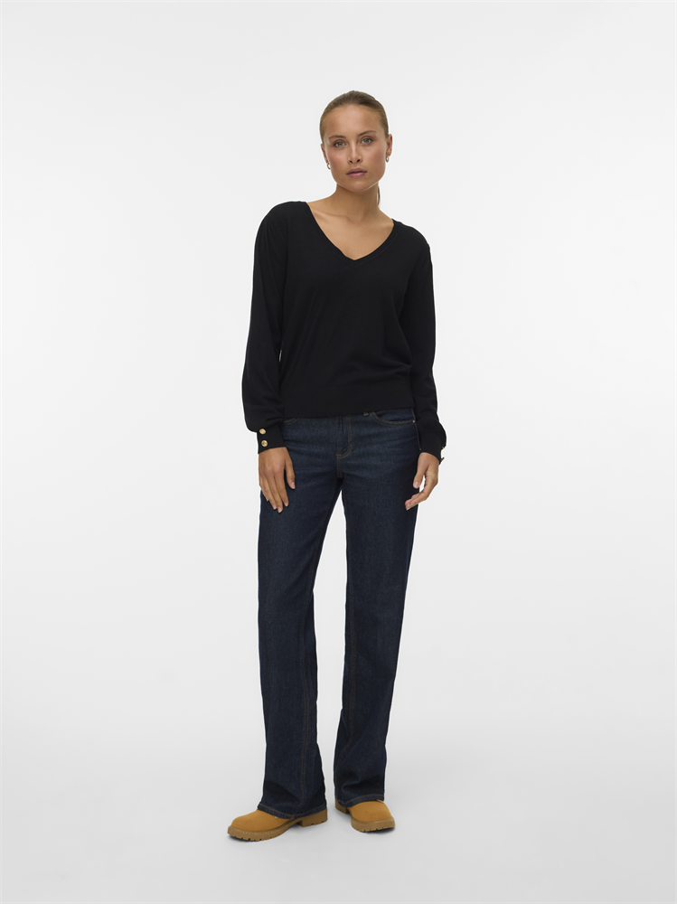 VMHOLLYKARIS LS V-NECK PULLOVER GA - 10310578