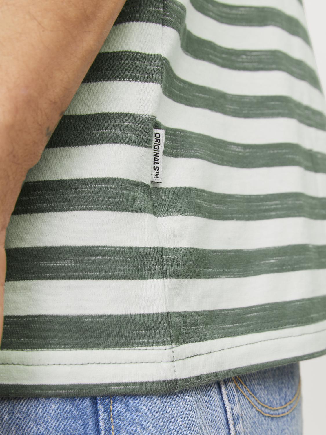 JORTAMPA STRIPE TEE SS CREW NECK - 12252176