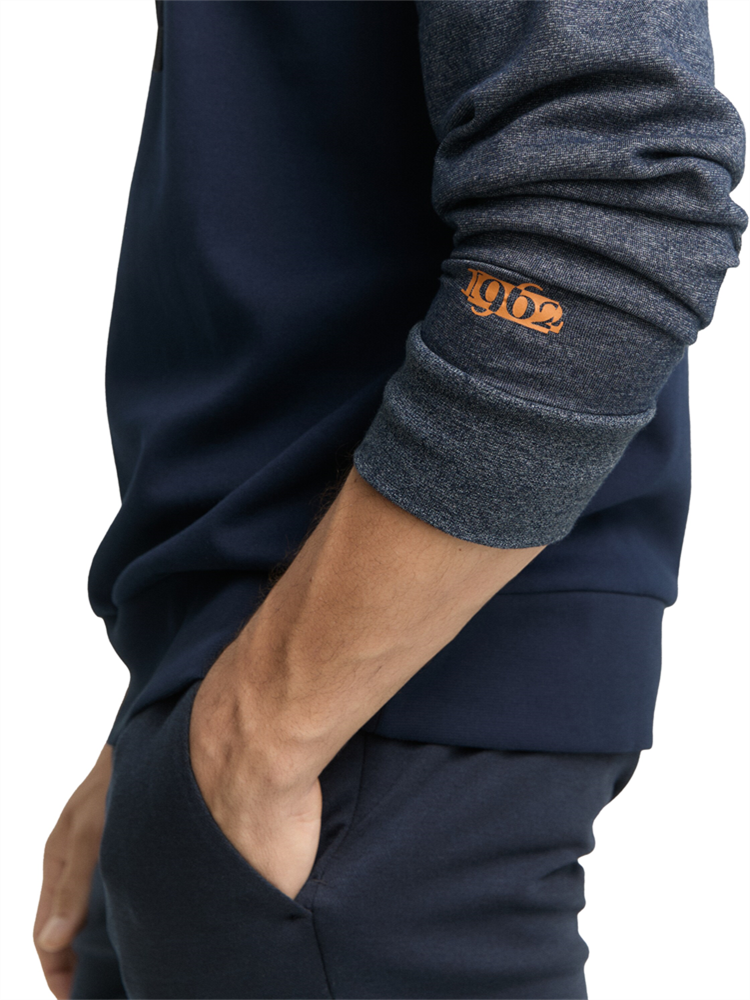 fine striped snood sweatshirt - 1048636