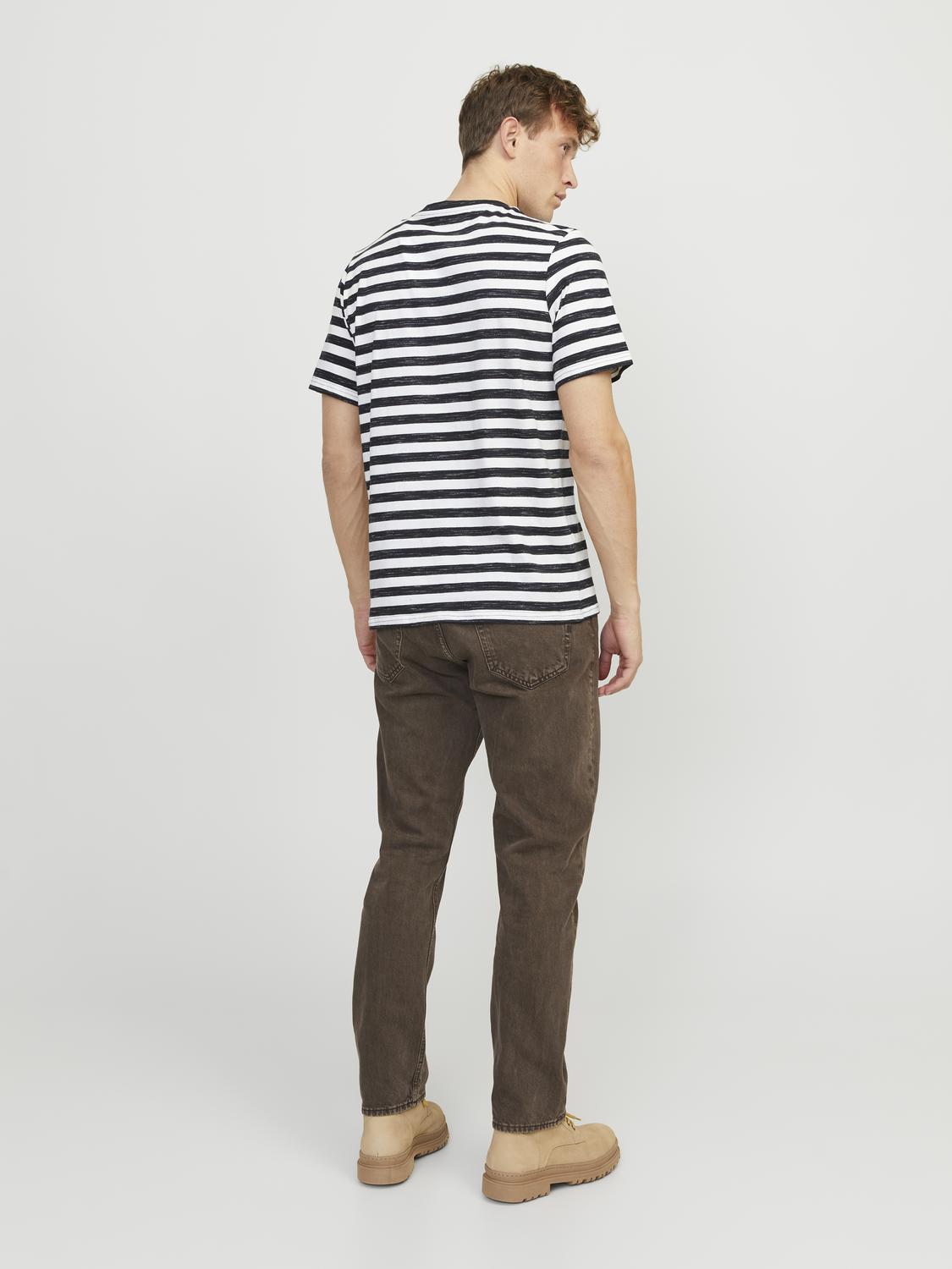 JORTAMPA STRIPE TEE SS CREW NECK - 12252176