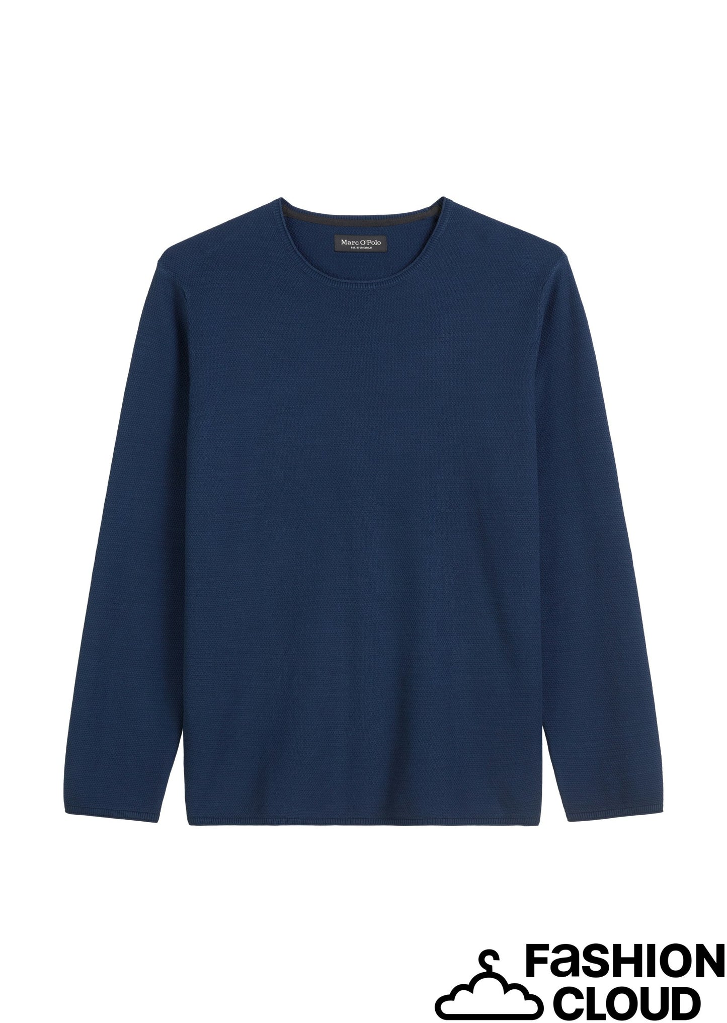 Crewneck, cotton slub, piqué struct - 526502360080