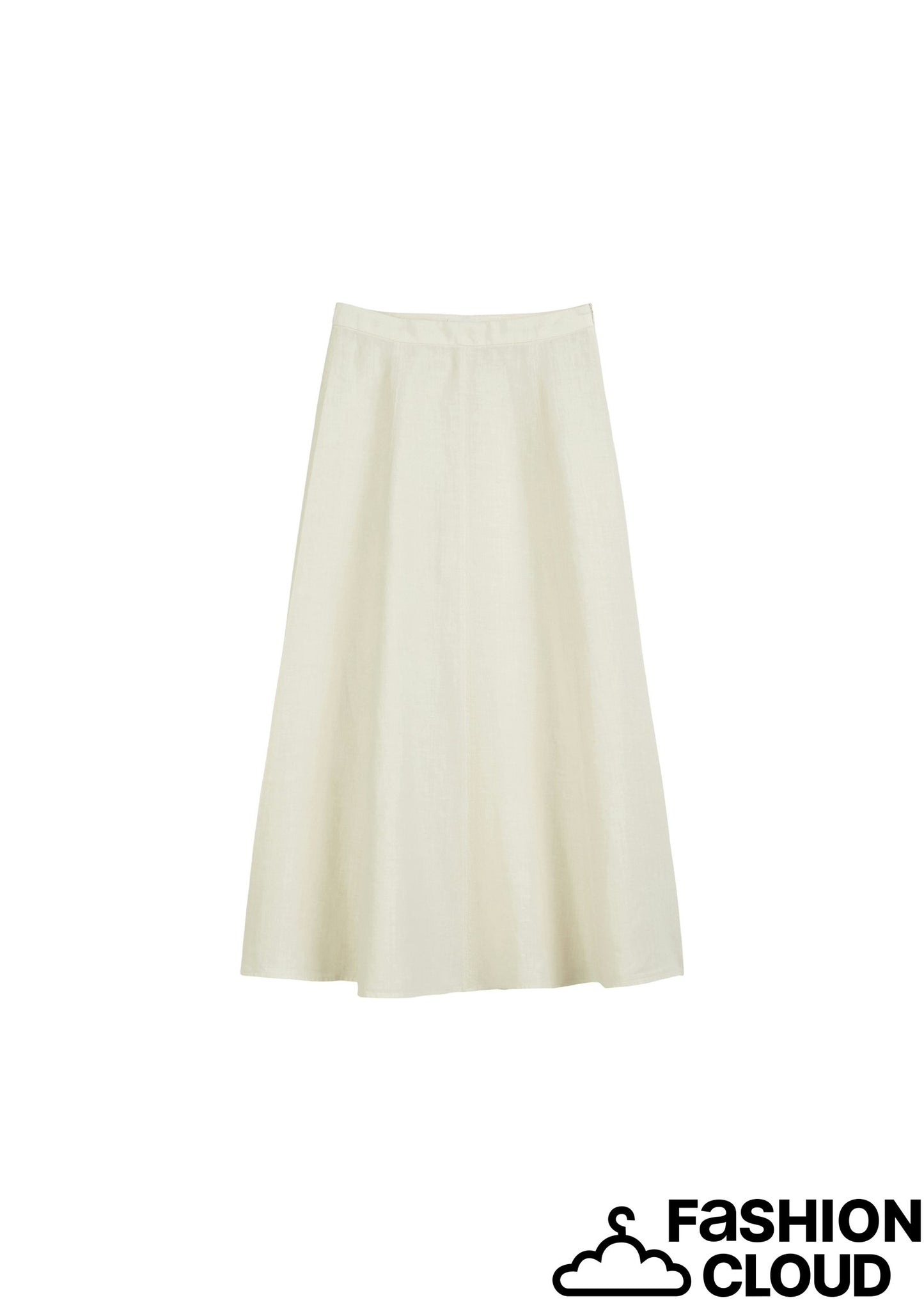 Woven skirt, medium length, flared - M04011220071