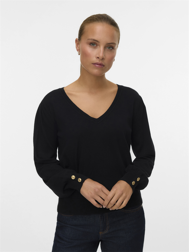 VMHOLLYKARIS LS V-NECK PULLOVER GA - 10310578