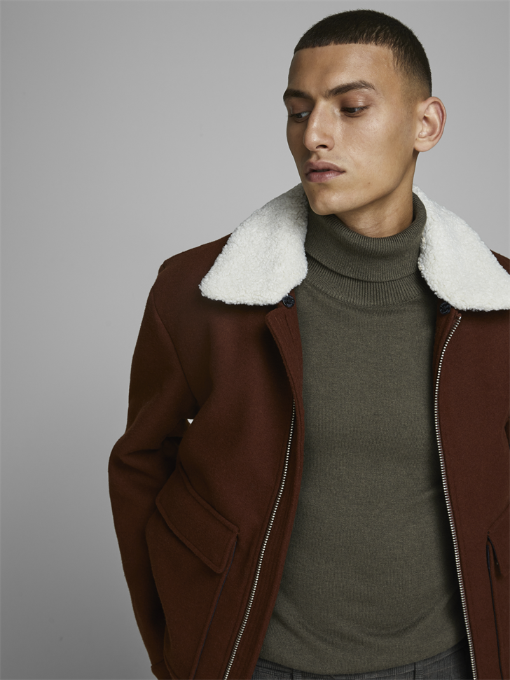 JJEEMIL KNIT ROLL NECK NOOS - 12157417