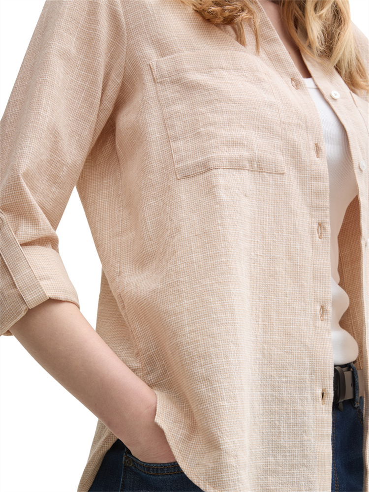 blouse with slub structure - 1035247