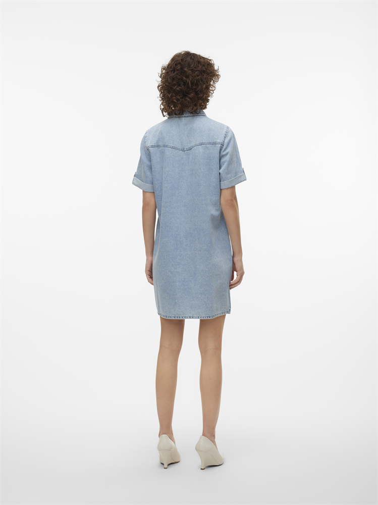 VMJENNIE SS SHORT DENIM DRESS GA NO - 10309665
