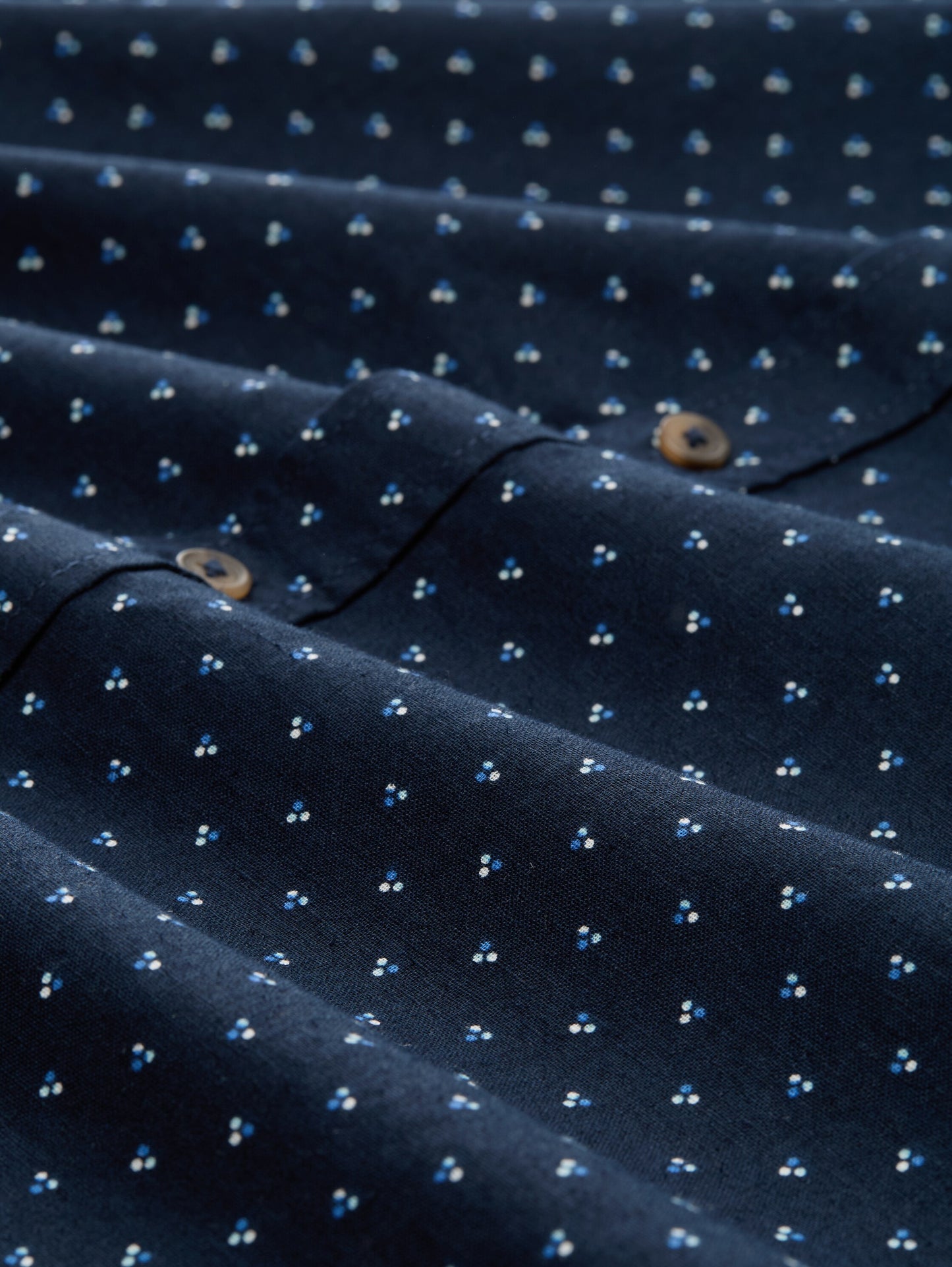 printed cotton linen shirt - 1045099