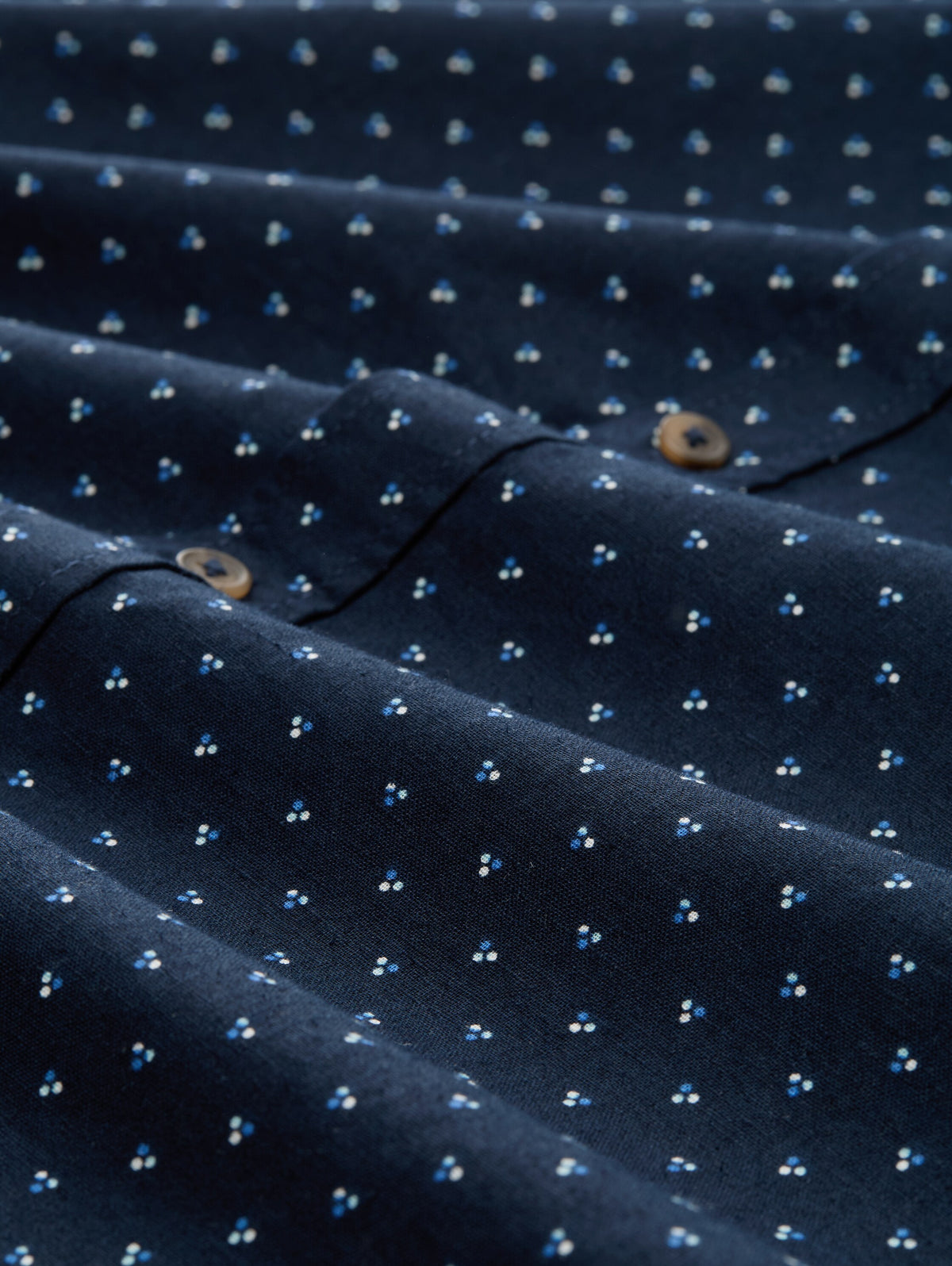 printed cotton linen shirt - 1045099