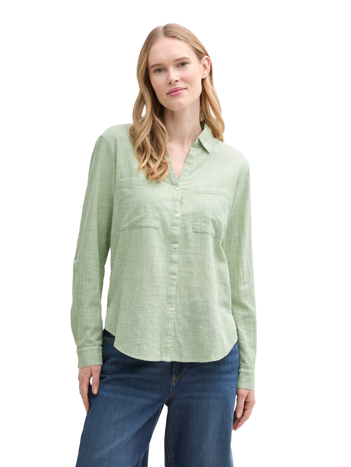 blouse with slub structure - 1035247