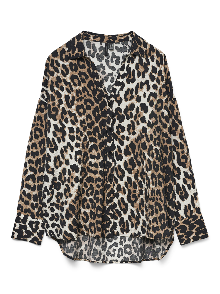 VMJOSIE LS OVERSIZE SHIRT WVN GA - 10315150