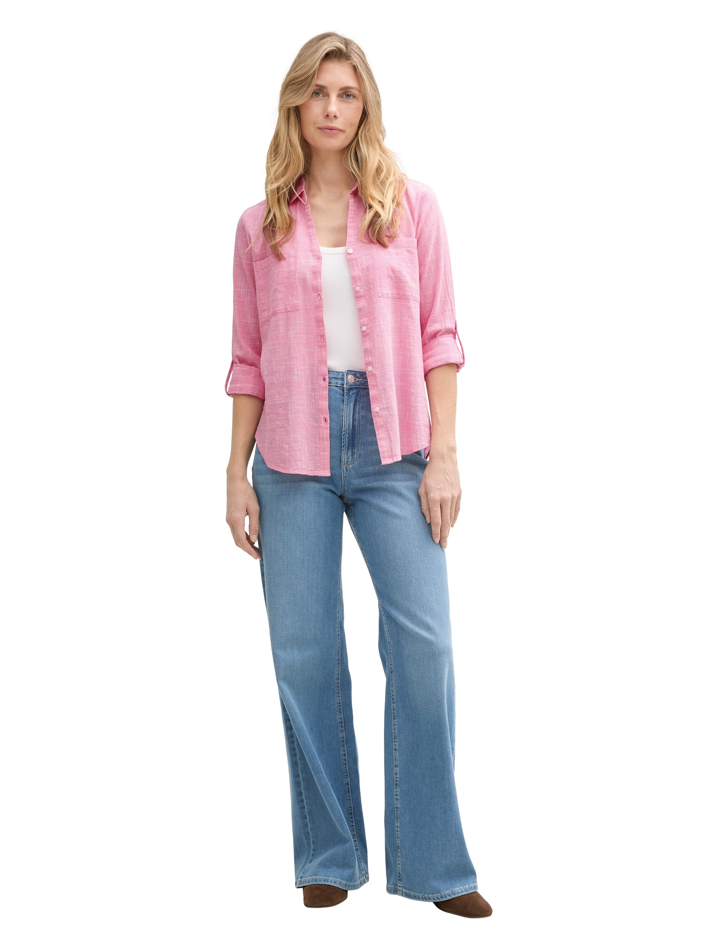 blouse with slub structure - 1035247