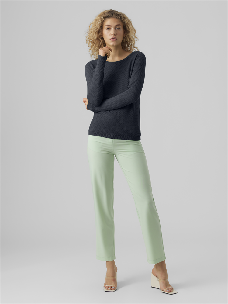 VMCARE STRUCTURE LS O-NECK BLOU NOO - 10136644