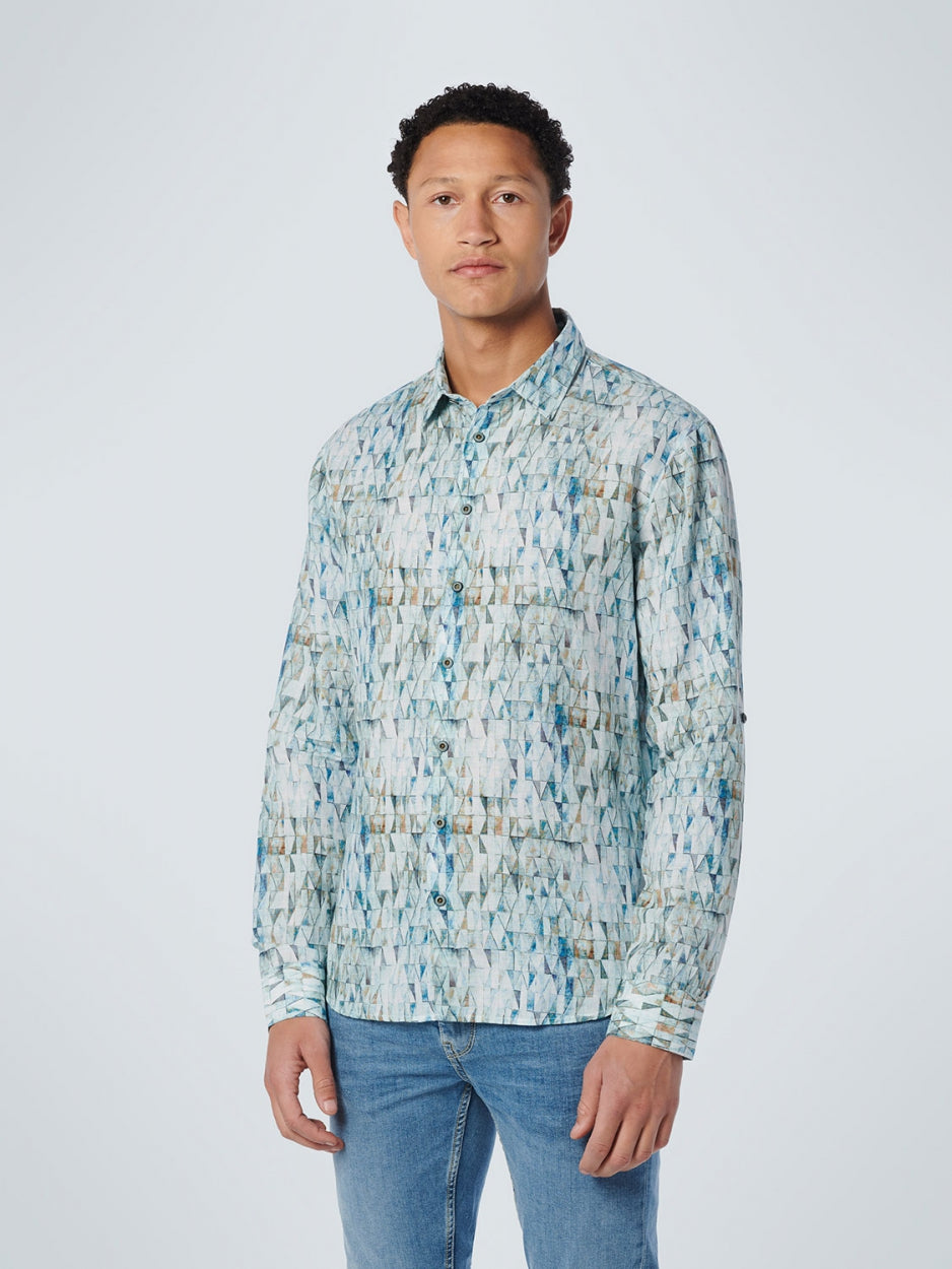 Shirt Allover Printed With Linen - 19430236