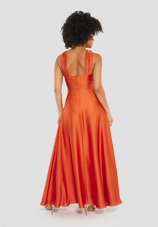 Abendkleid aus nachhaltigem Satinch - 5AF01200