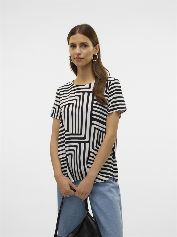 VMEASY JOY S/S TOP WVN GA - 10297345