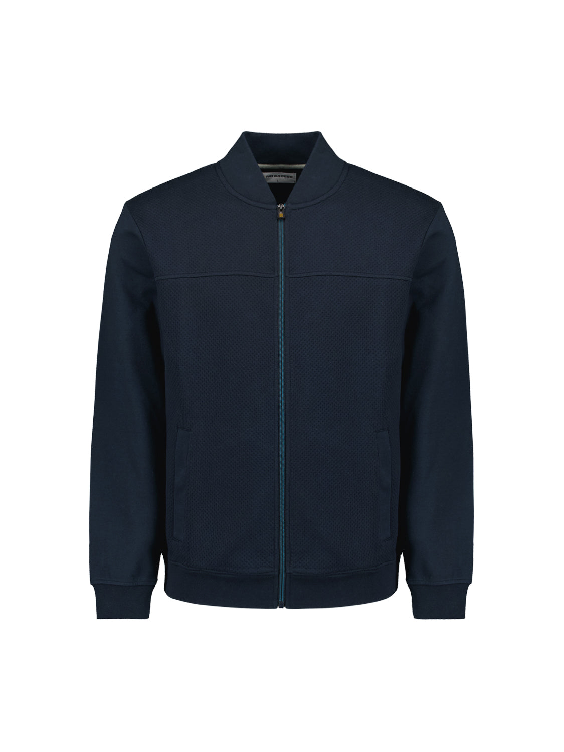 Sweater Full Zipper Jacquard Mix Bo - 27100119