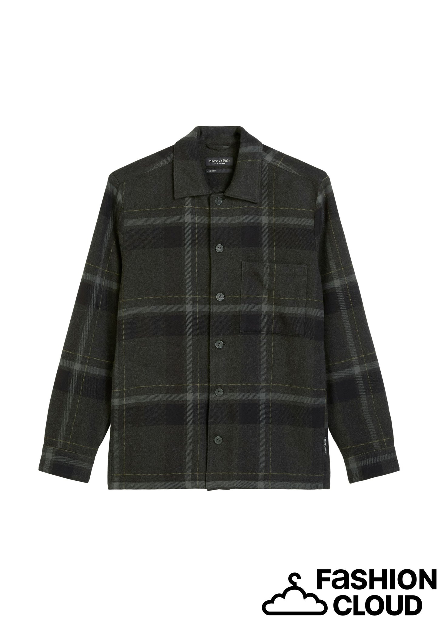 Overshirt with bowling collar, ches - 529739374184