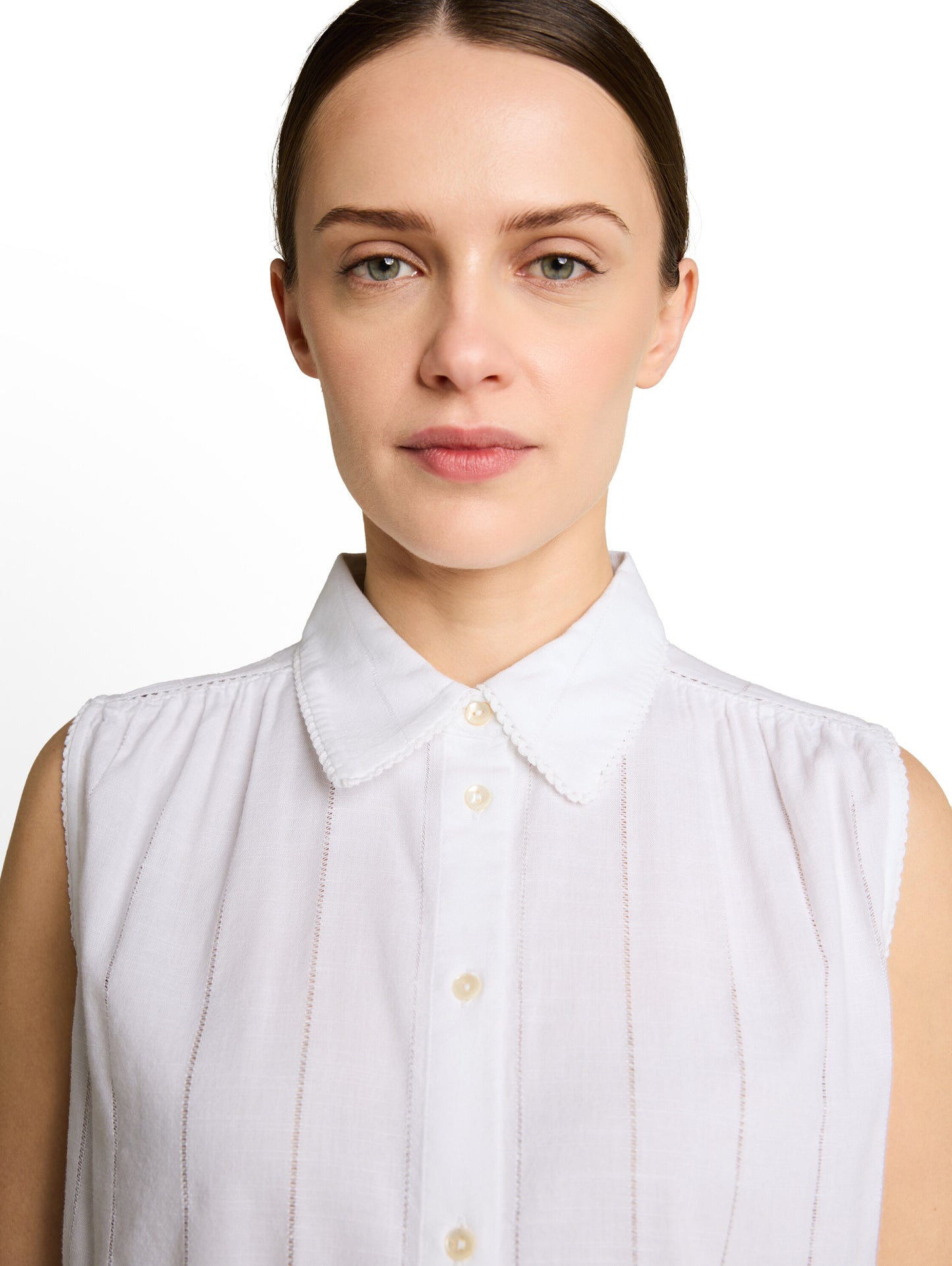 blouse top with tape details - 1051075