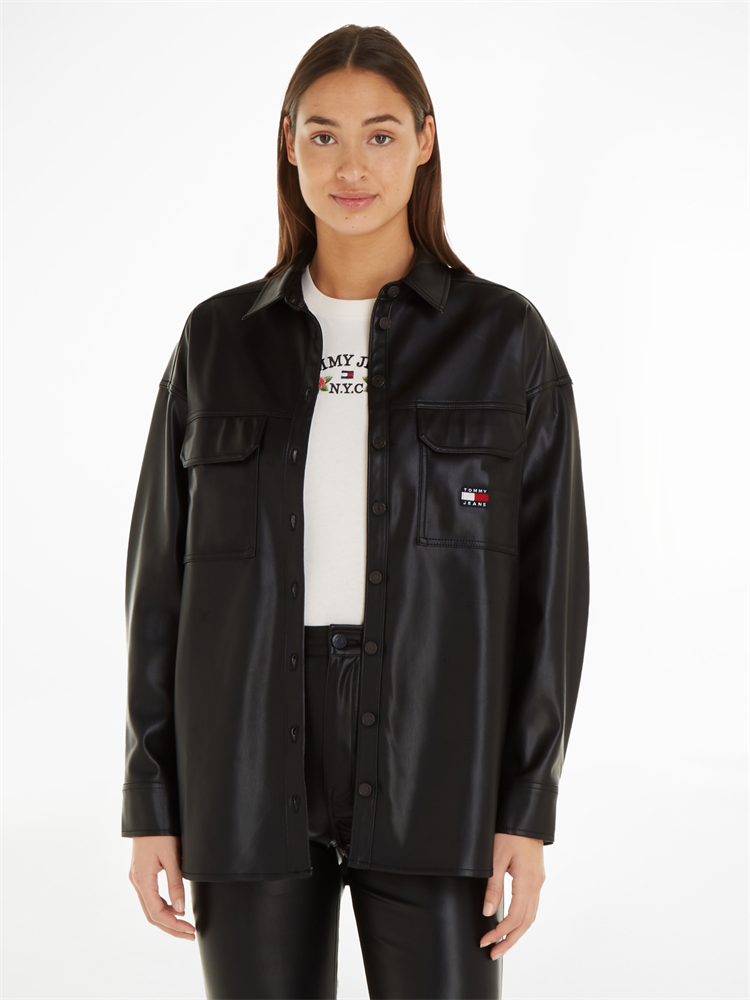 TJW SPR OVS PLEATHER OVERSHIRT - DW0DW16421