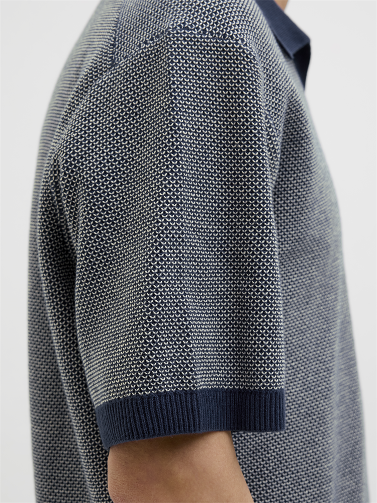 JPRCCEASTON KNIT SPLIT NECK SS SN - 12273012