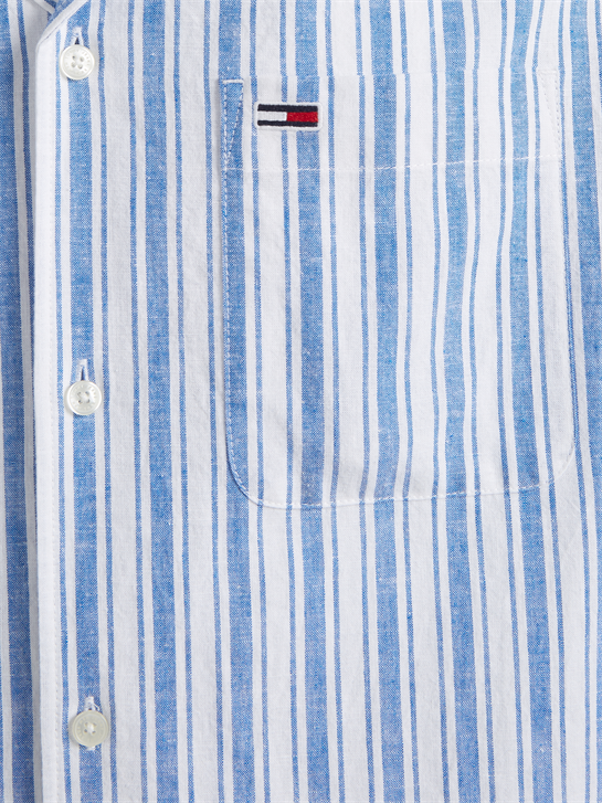 TJM STRIPE LINEN SS SHIRT EXT - DM0DM18961