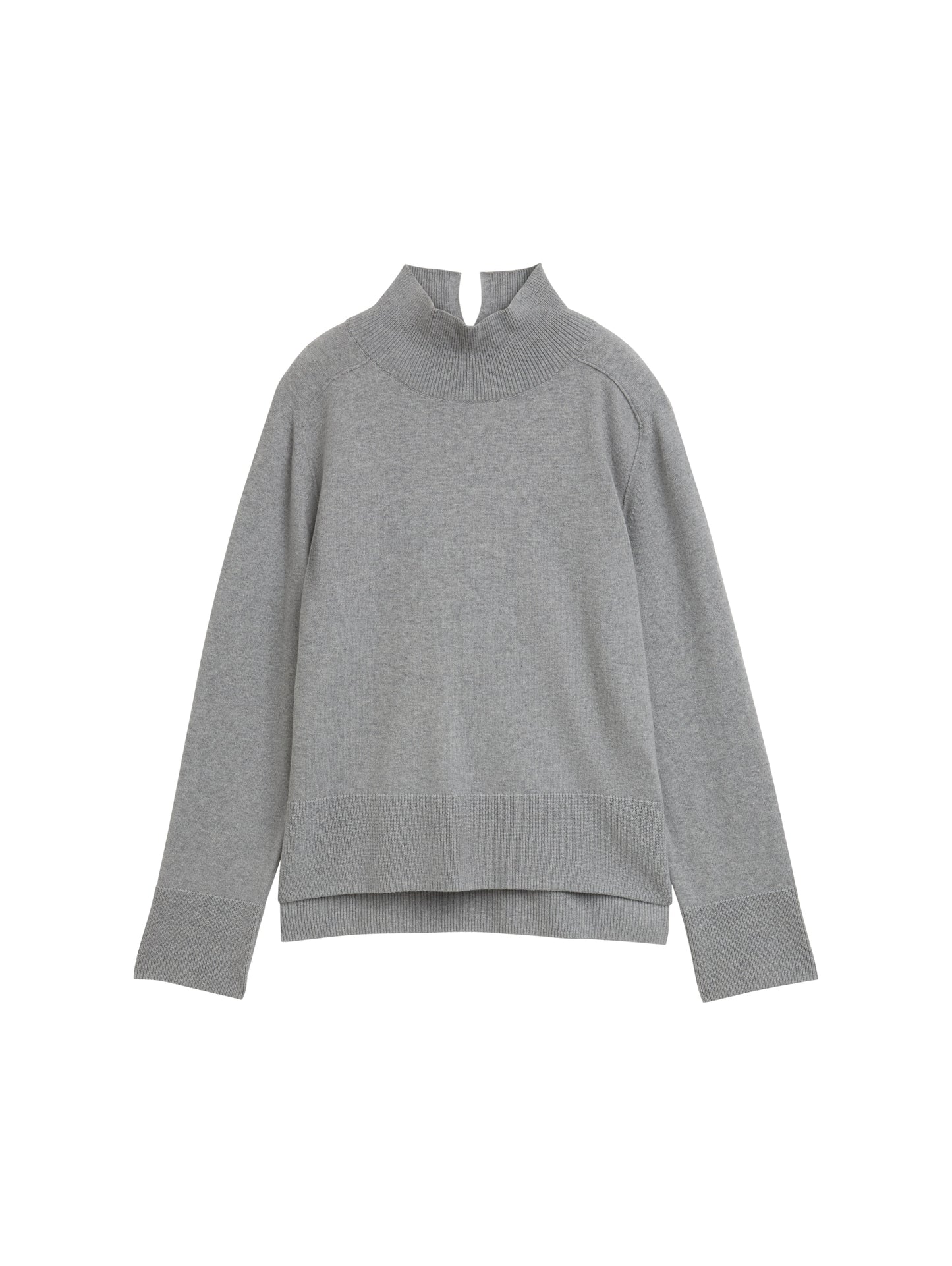 knit pullover with saddle shou - 1047698