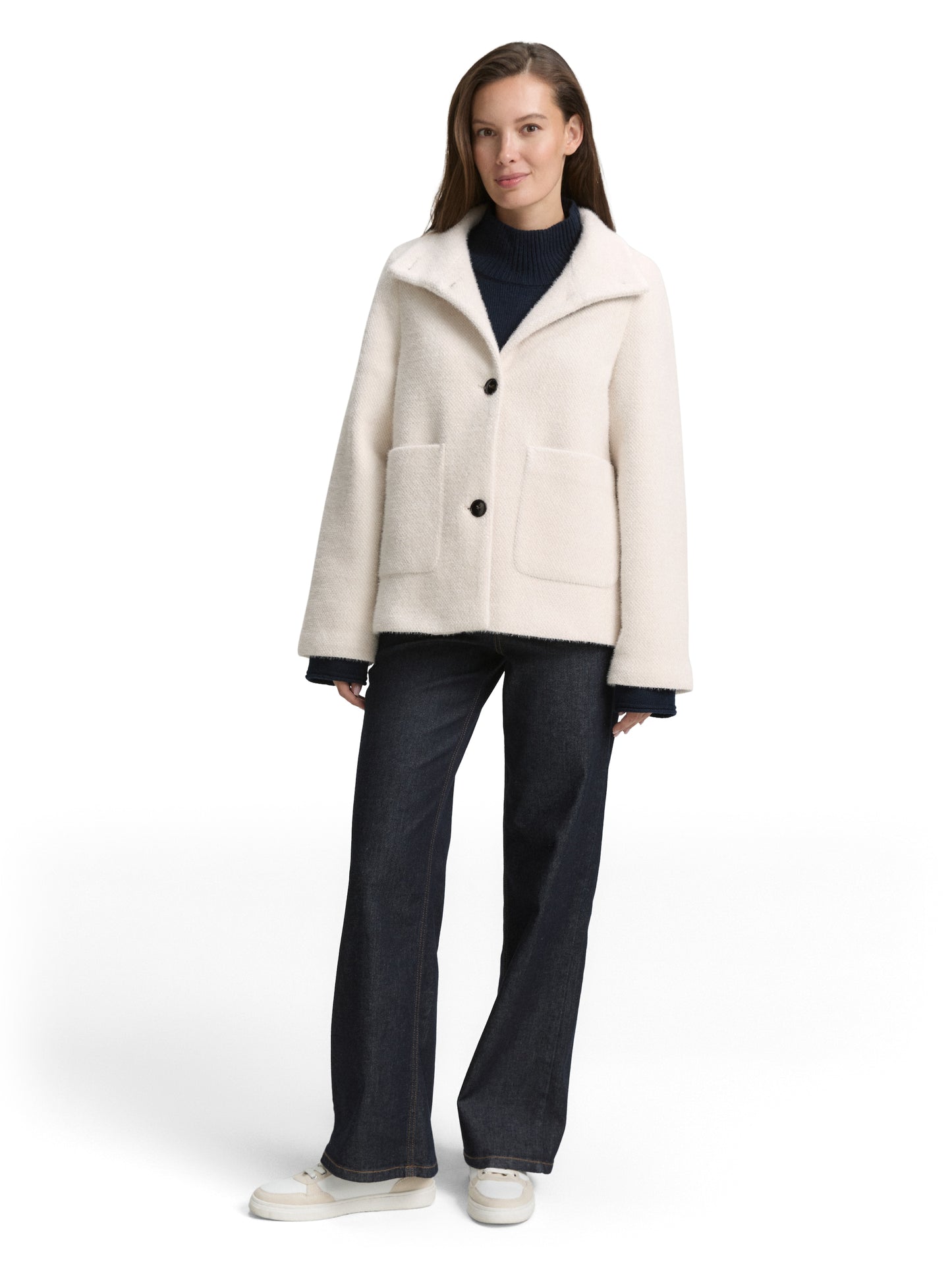 structured wool look jacket - 1046601