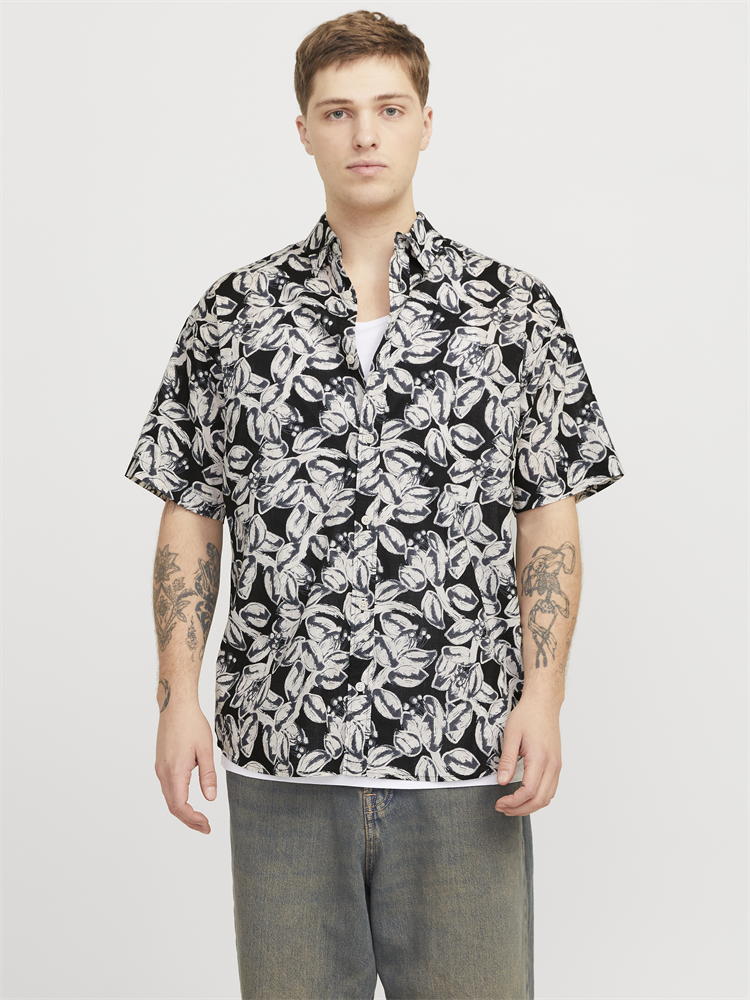 JORJOSHUA SPLIT AOP SHIRT SS LN - 12271089