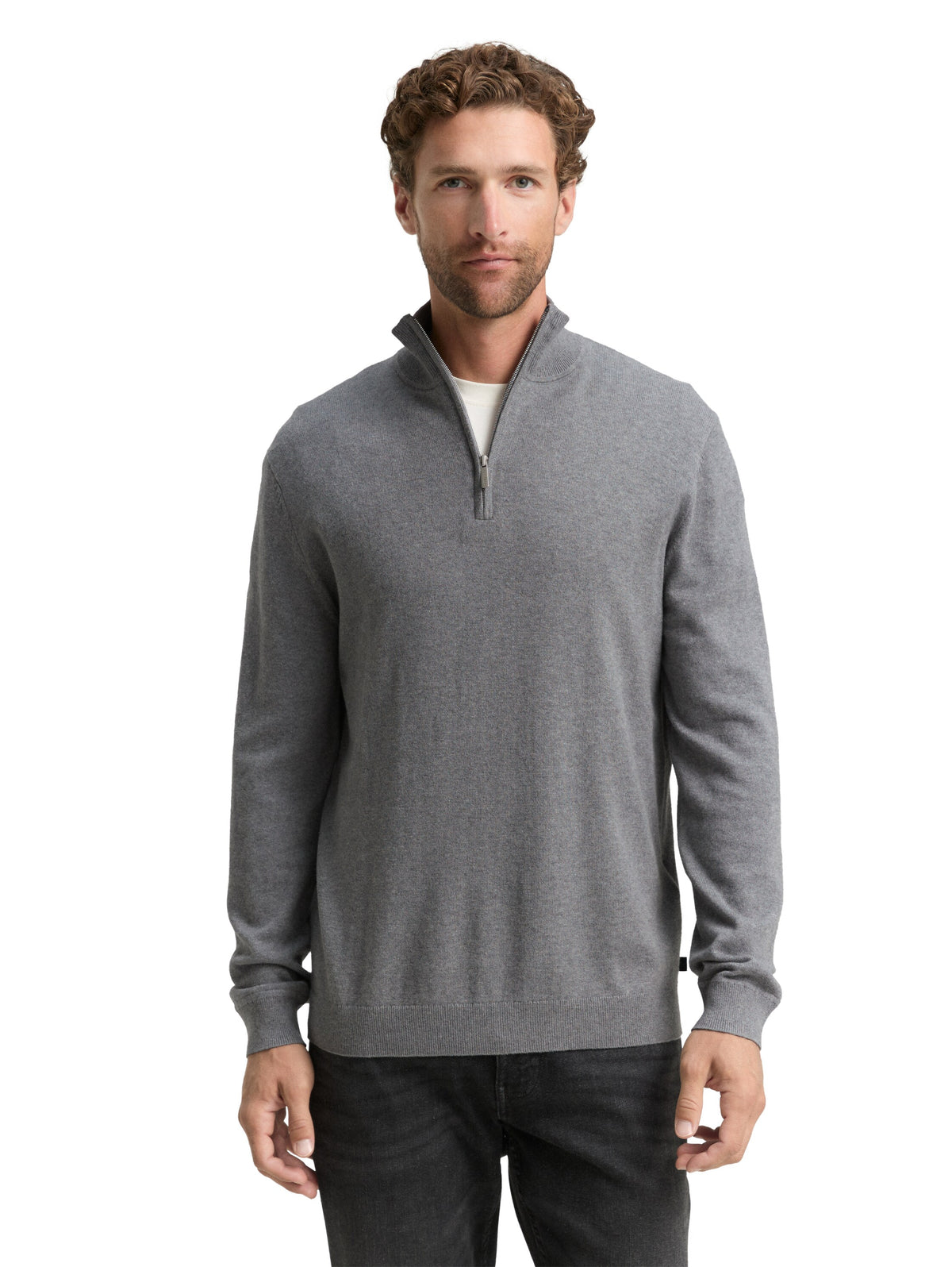 cotton cashmere knitted troyer - 1048018
