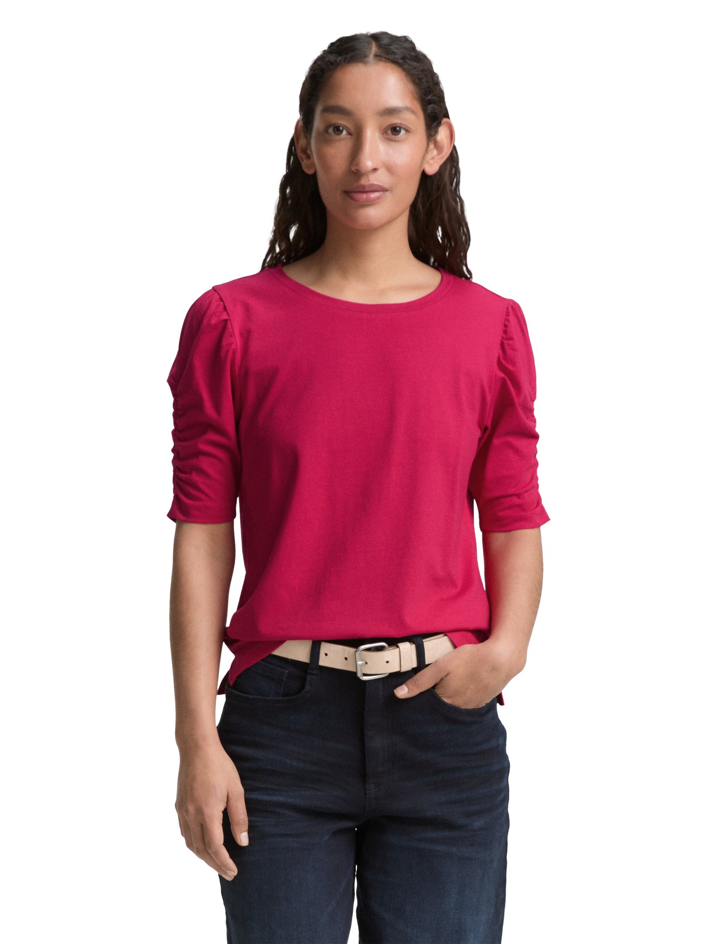 T-shirt gathered sleeve - 1047066