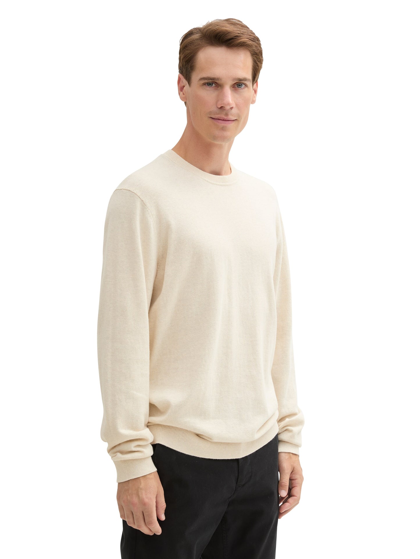 cotton cashmere crewneck knit - 1043266