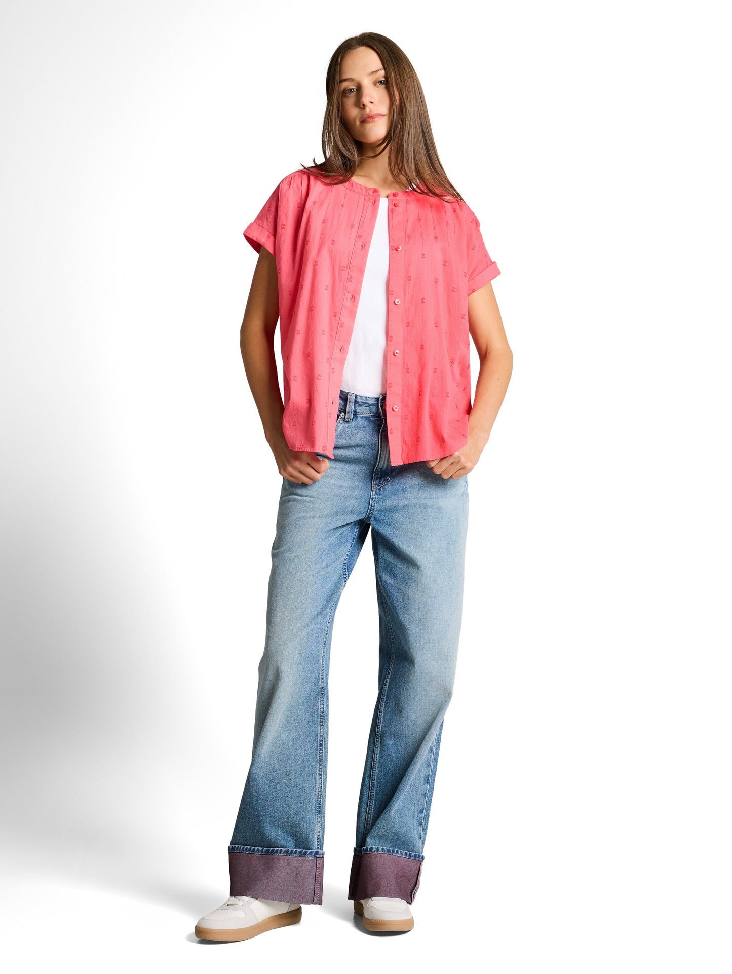 blouse with dobby fabric - 1049807
