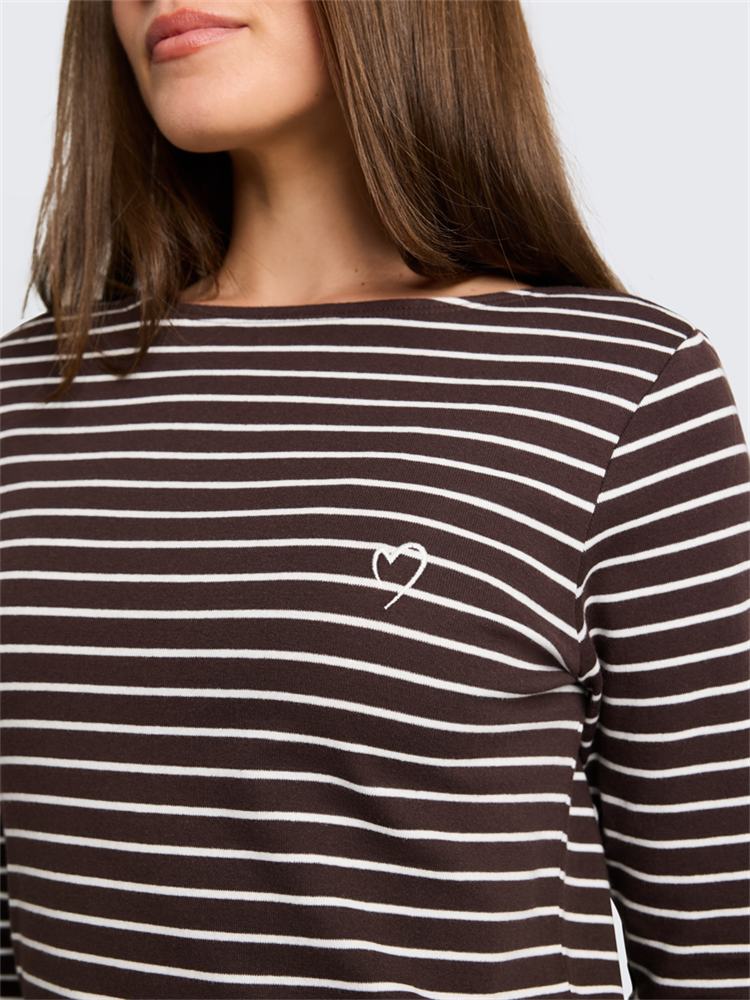 T-Shirt striped boatneck - 1051234