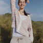 knit structured stripe cardiga - 1050786