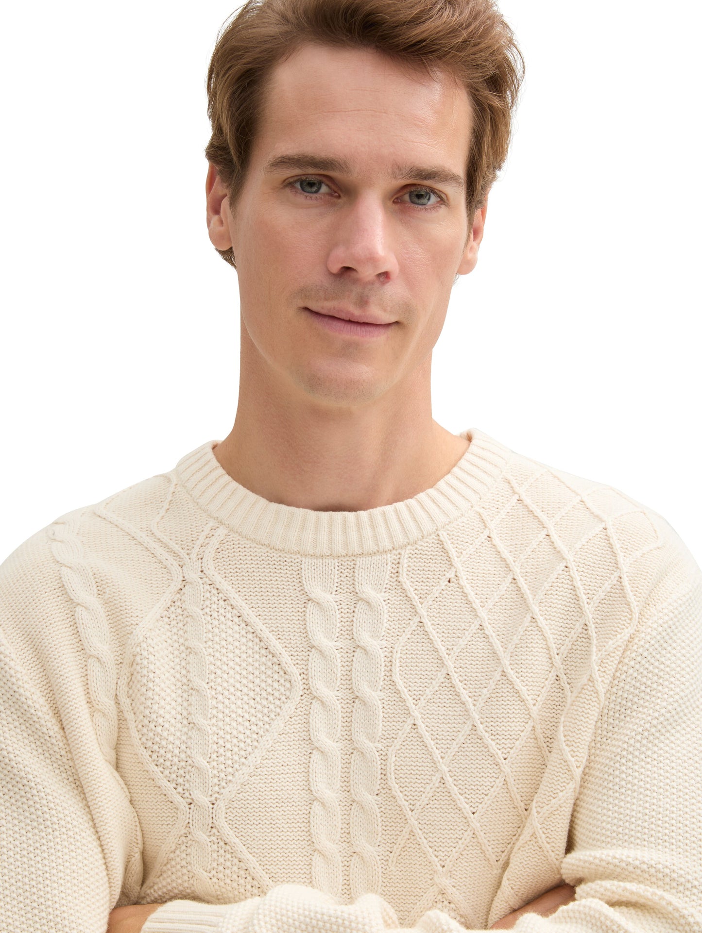 cable crewneck knit - 1043343