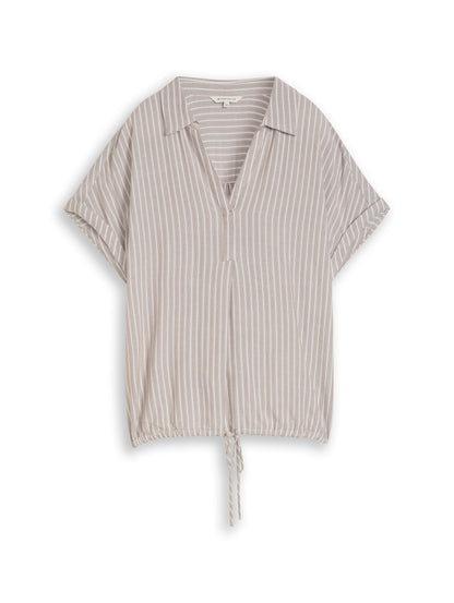 blouse striped shortsleeve - 1049797