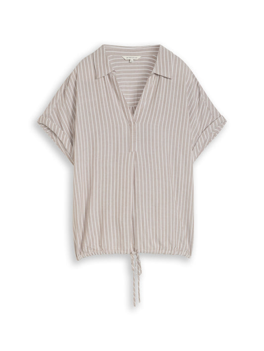blouse striped shortsleeve - 1049797