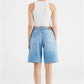 wide straight denim short - Harper