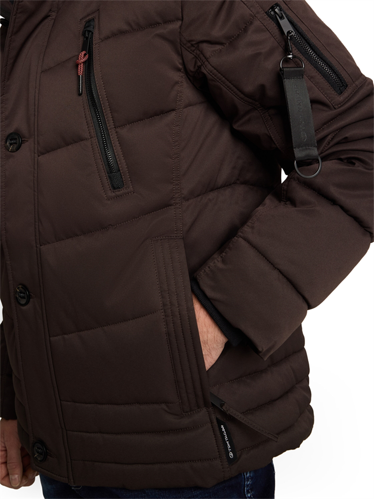 hooded quilted puffer jacket - 1051663