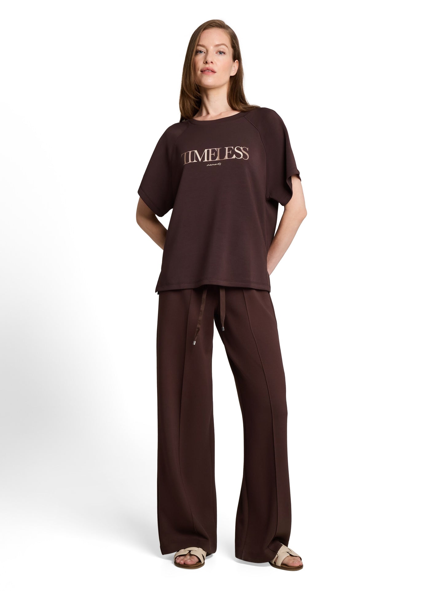 wide leg scuba pants - 1052972