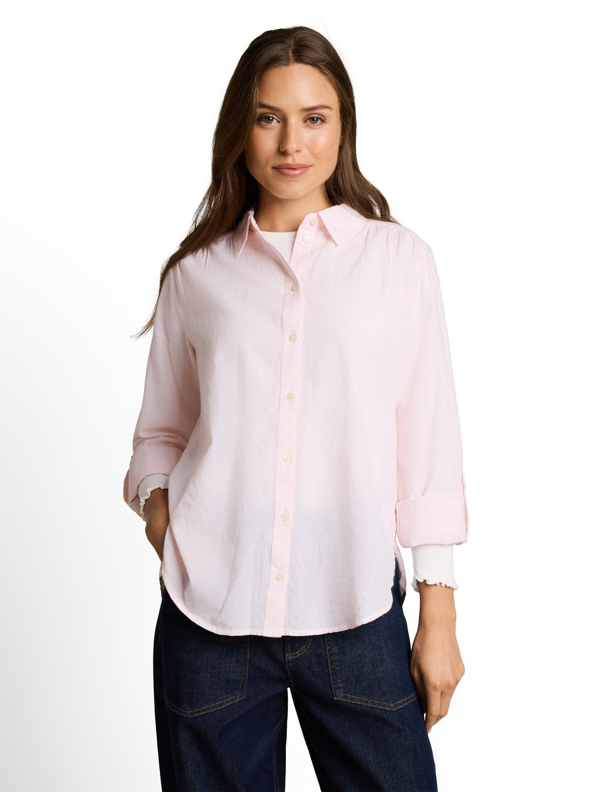 blouse with dobby fabric - 1052609