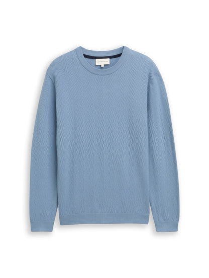 knitted herringbone pullover - 1048720