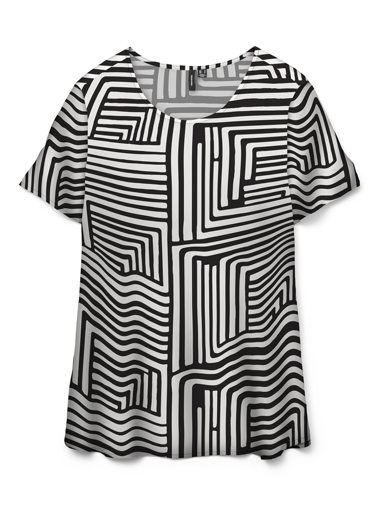 VMEASY JOY S/S TOP WVN GA - 10297345