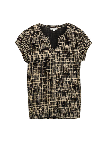 T-shirt henley alloverprinted - 1046458