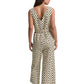 overall linen with slit detail - 1046422