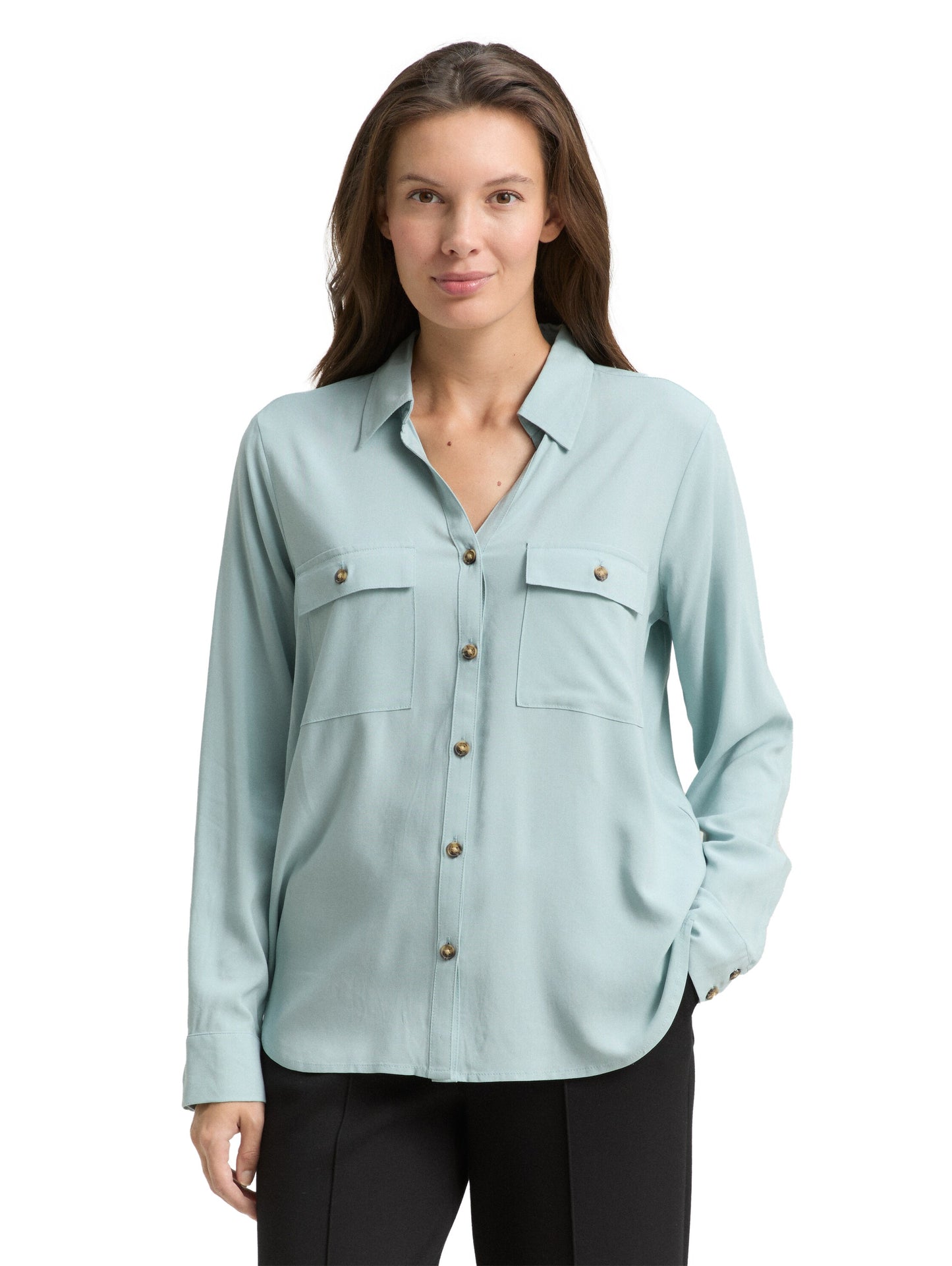 blouse shirt solid - 1048698