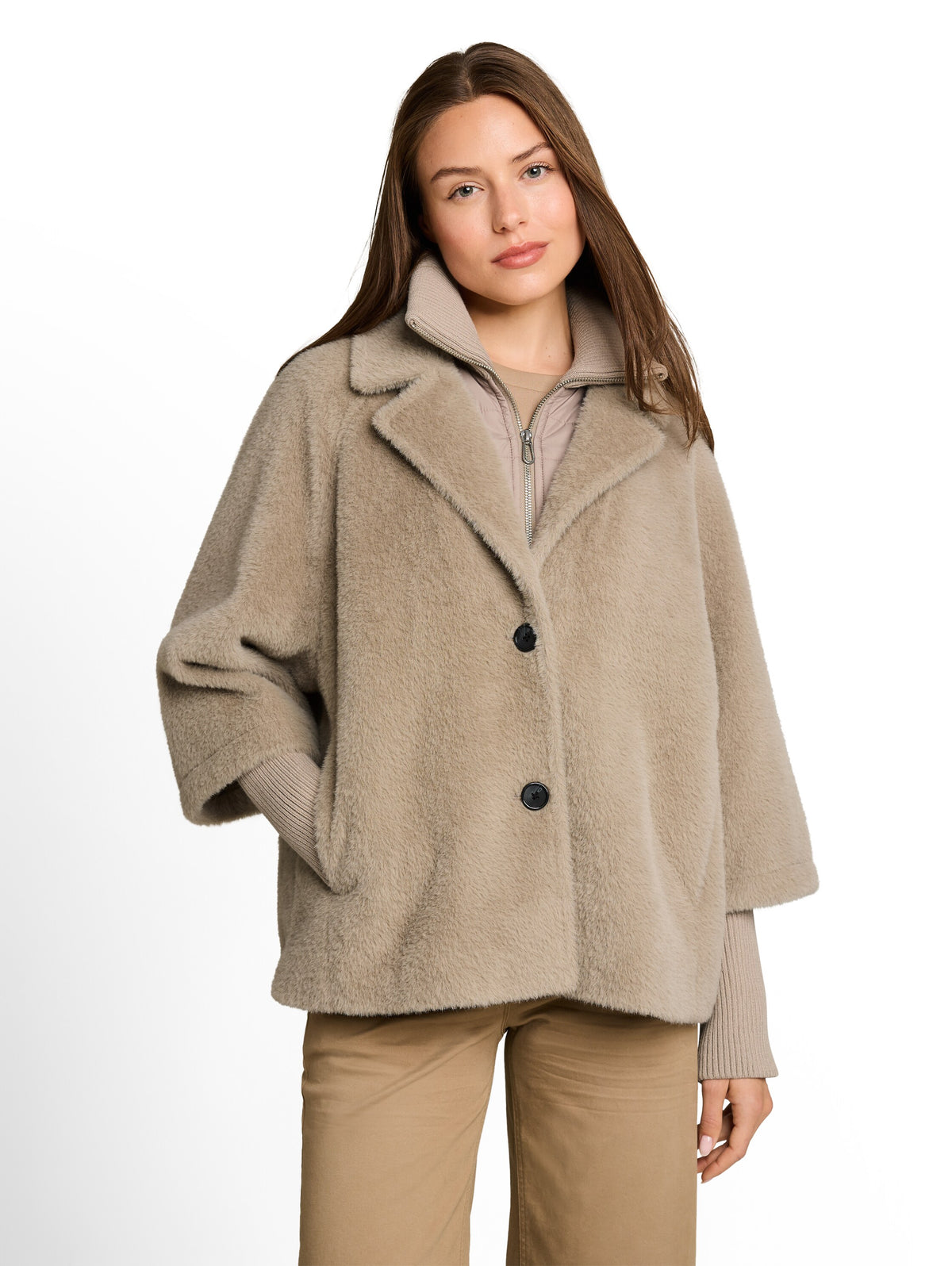 cosy cape jacket - 1051134