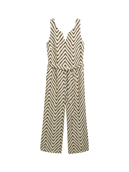 overall linen with slit detail - 1046422
